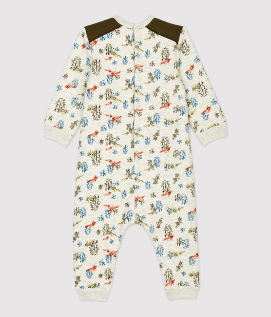 Combinaison matelassée bébé. beige MONTELIMAR/blanc MULTICO
